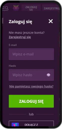 Zarejestruj się w Malinacasino