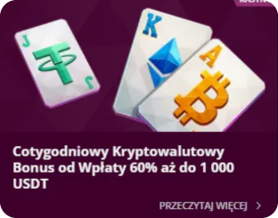 Tygodniowy bonus krypto dla Malinacasino