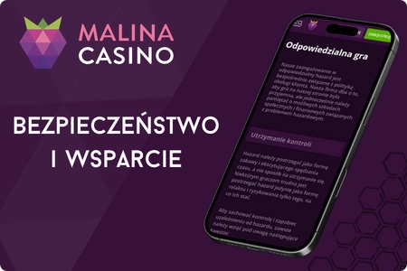Bezpieczeństwo i wsparcie Malina Casino