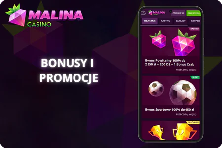 Bonusy i promocje Malina