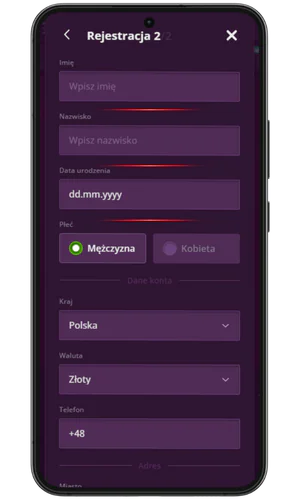 Krok 2 rejestracji Malina