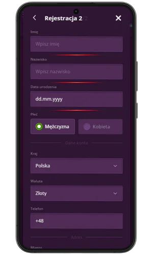 Krok 2 rejestracji Malina